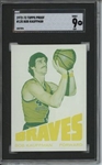 1972 Topps #125 Bob Kaufman 9 card progressive proof.